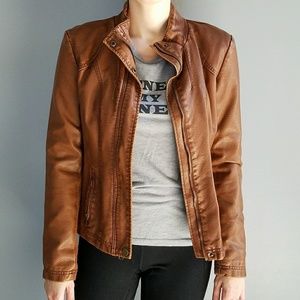 Faux leather jacket